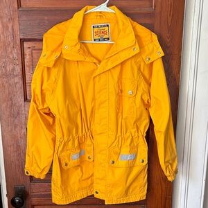 Gap Kids YELLOW Hooded Windbreaker Jacket w/Zipper & Snaps Pockets XL?